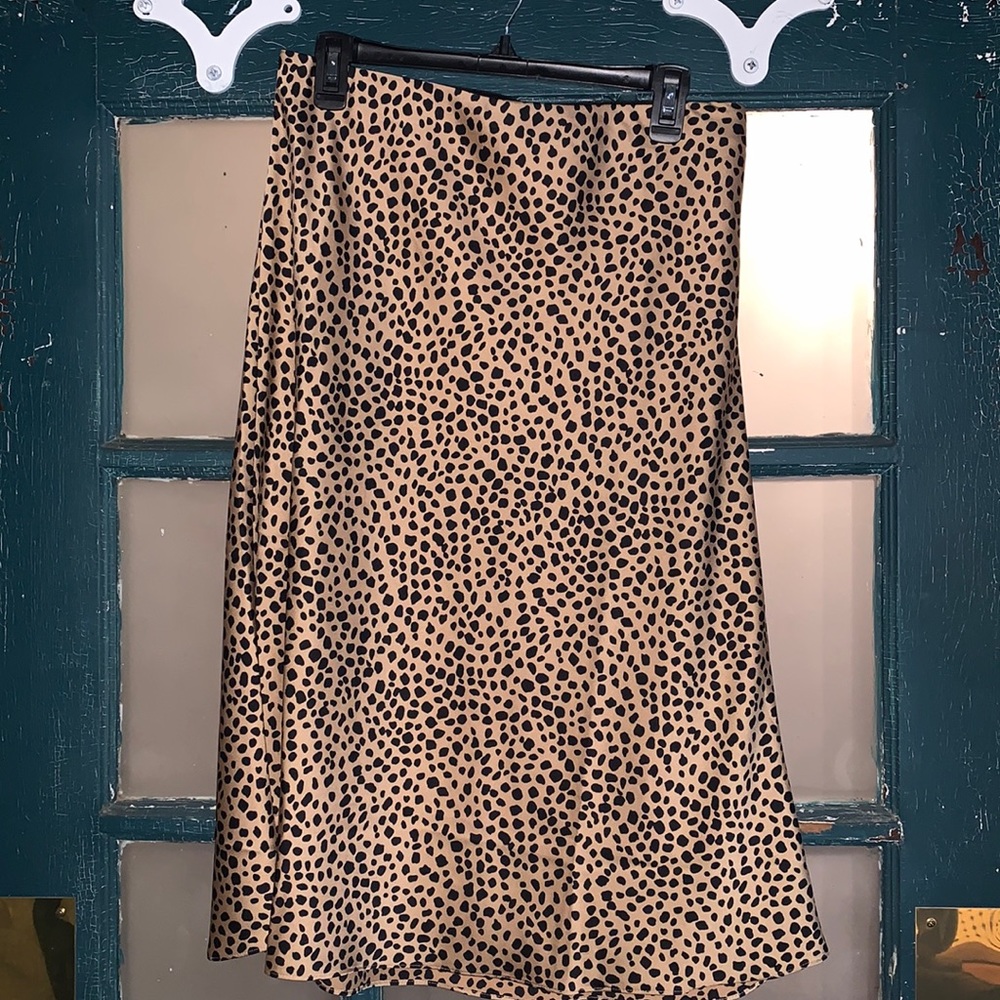 Animal print Loft Midi skirt